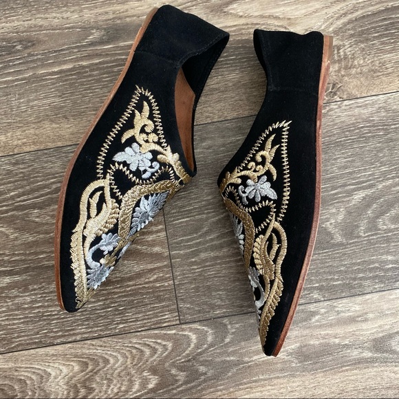 JEFFREY CAMPBELL Black Embroidered Shoes Vijay 6 - Picture 7 of 9